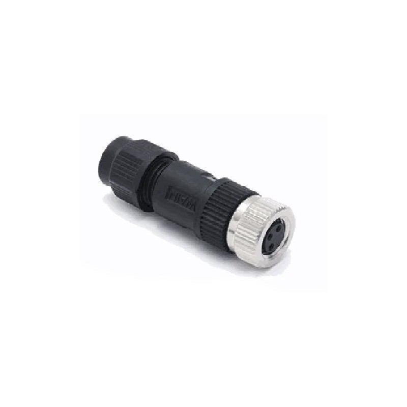 Connecteur femelle M8, 3 pol.,   IP67, 4A, non-blindé